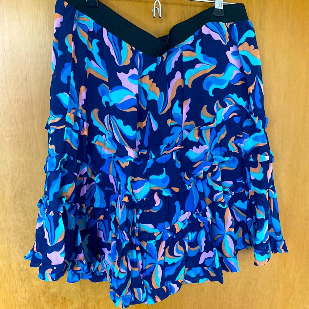 Maeve by Anthropologie Floral Ruffle Skirt. Size L.